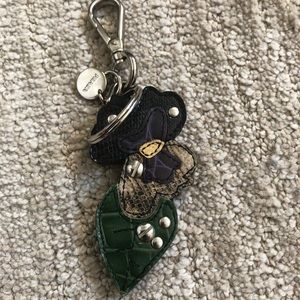 Prada leather key ring